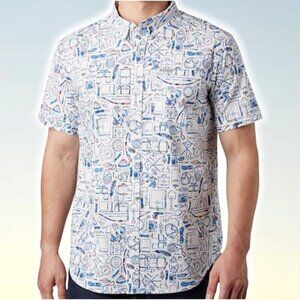 NWT COLUMBIA Men's Rapid Rivers Printed Short Sleeve Shirt Sz Small